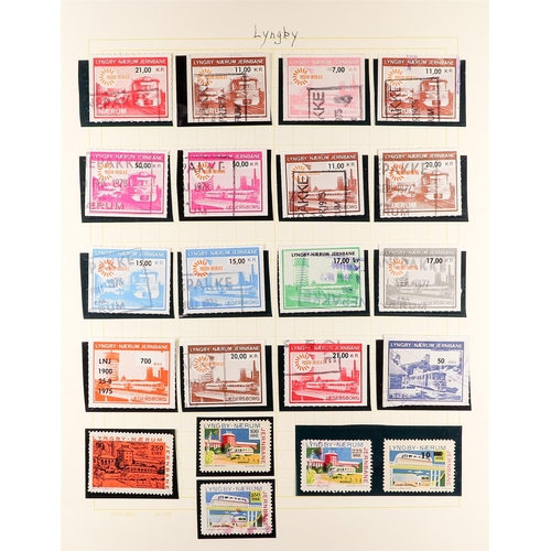 261 - DENMARK LOCAL RAILWAY COMPANY STAMPS 1870's to 1970's mint and used collection (with many of the sta... 