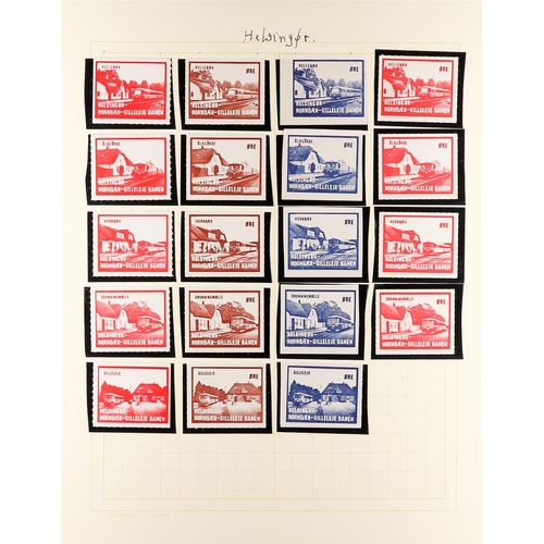 261 - DENMARK LOCAL RAILWAY COMPANY STAMPS 1870's to 1970's mint and used collection (with many of the sta... 