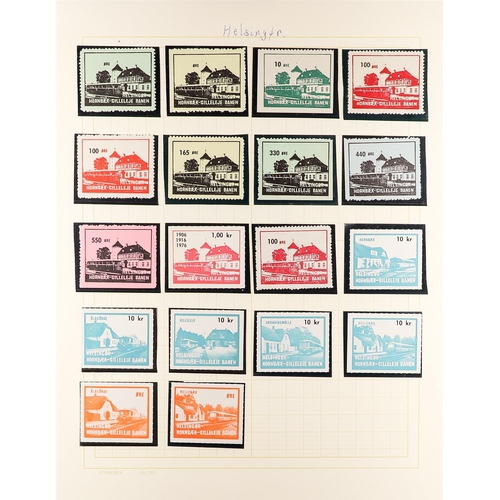 261 - DENMARK LOCAL RAILWAY COMPANY STAMPS 1870's to 1970's mint and used collection (with many of the sta... 