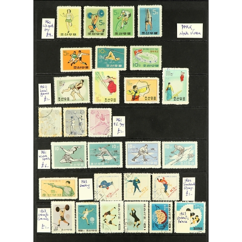 27 - COLLECTIONS & ACCUMULATIONS SPORTS ON STAMPS a world collection in albums, with mint (incl. never hi... 