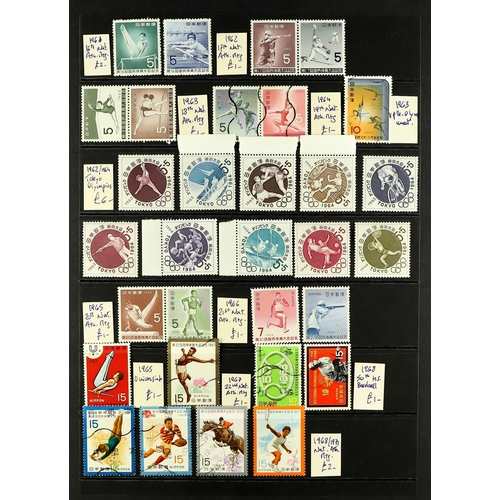 27 - COLLECTIONS & ACCUMULATIONS SPORTS ON STAMPS a world collection in albums, with mint (incl. never hi... 