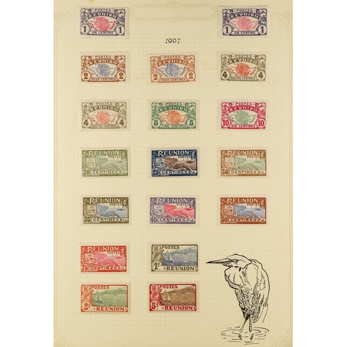 290 - FRENCH COLONIES REUNION 1885-1974 mint collection of Postage issues, with a few early imperfs incl.1... 