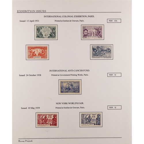 295 - FRENCH COLONIES SOMALI COAST 1909-40 fine mint, a complete basic run (excluding Postage Dues) plus 1... 