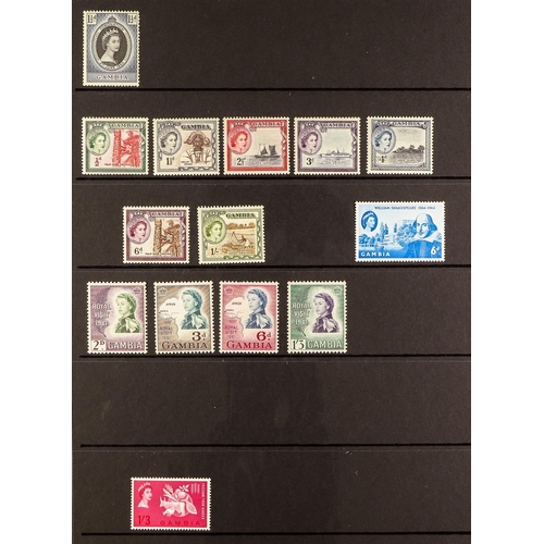 303 - GAMBIA 1880-1963 MINT COLLECTION incl. KEVII MCA most values to 3s, KGV MCA set to 3s, 1948 Wedding ... 