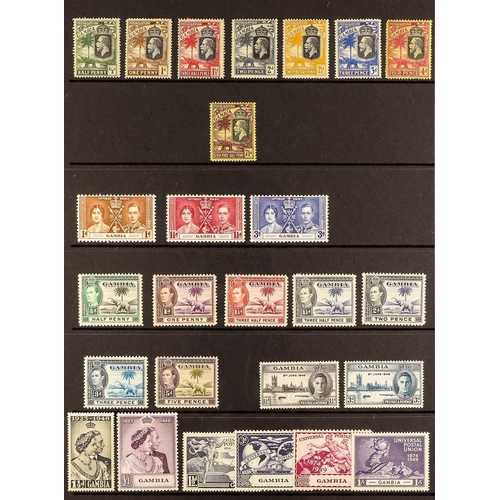 303 - GAMBIA 1880-1963 MINT COLLECTION incl. KEVII MCA most values to 3s, KGV MCA set to 3s, 1948 Wedding ... 