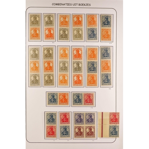 311 - GERMANY 1916-21 GERMANIA SE-TENANT ISSUES a fine mint or some as nhm incl. 1916-1920 5pf+10pf, 10pf+... 