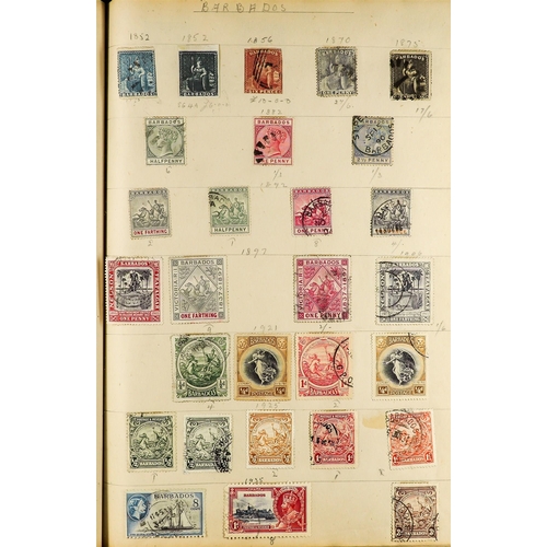 32 - COLLECTIONS & ACCUMULATIONS BRITISH EMPIRE an old time collection in two spring-back albums, with ve... 