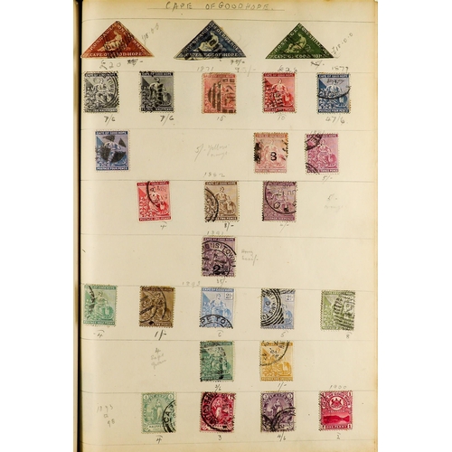 32 - COLLECTIONS & ACCUMULATIONS BRITISH EMPIRE an old time collection in two spring-back albums, with ve... 