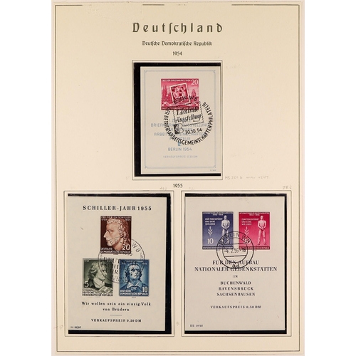 324 - GERMANY EAST 1949-57 USED COLLECTION incl. 1949 12pf Stamp day, 1950 Winter Sports set, 1950 30pf La... 