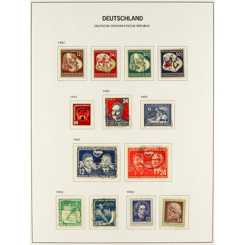 325 - GERMANY EAST DAVO PRINTED ALBUMS with slip cases for Berlin 1948-90 mint (incl. nhm) and used incl. ... 