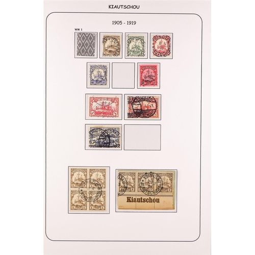 331 - GERMAN COLONIES KIAUTSCHOU 1901-19 a used collection incl. 1901 range to 50pf, 1905 range with most ... 