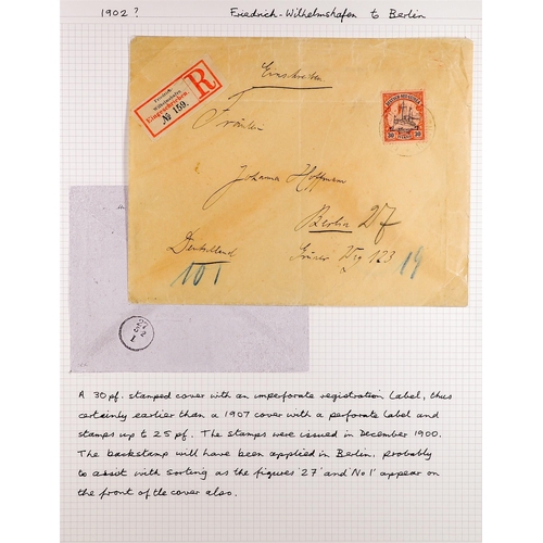 336 - GERMAN COLONIES NEW GUINEA 1897-1910 covers and cards collection, incl. Forerunner 1894 5pf postal c... 