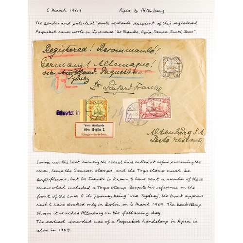 338 - GERMAN COLONIES SAMOA  COVERS RANGE with 1898 envelope bearing German Forerunner 20pf tied Apia cds,... 