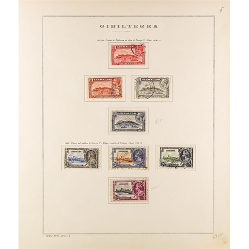 344 - GIBRALTAR 1886-1935 USED COLLECTION incl. 1886-87 set to 4d, 1889 surcharges set (ex 5c on ½d) to 50... 