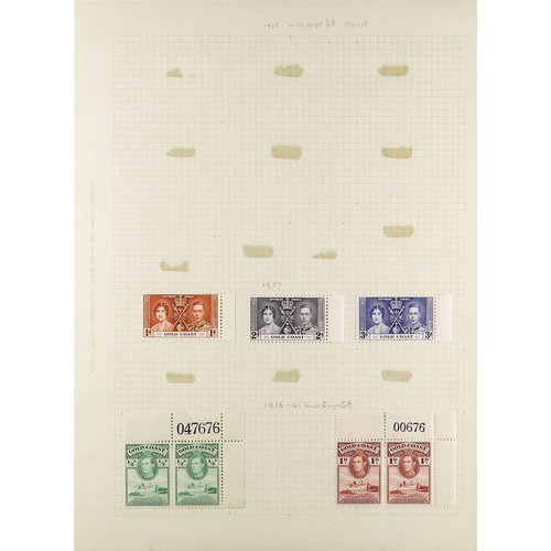 351 - GOLD COAST 1937-54 MINT & NHM SETS mostly as pairs & includes the 1938 pictorial set as pairs, Victo... 