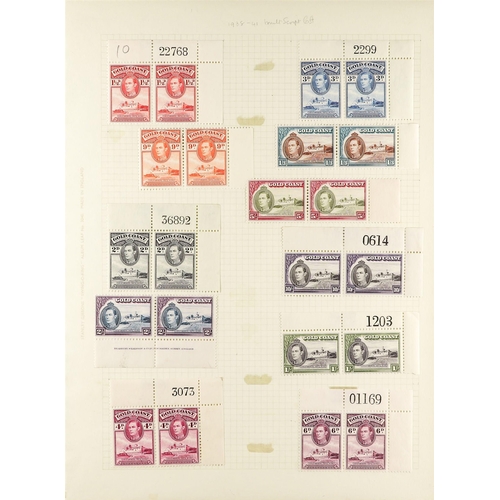 351 - GOLD COAST 1937-54 MINT & NHM SETS mostly as pairs & includes the 1938 pictorial set as pairs, Victo... 