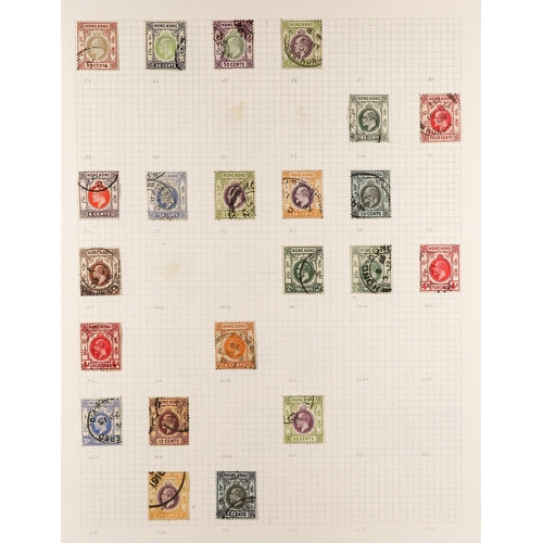 361 - HONG KONG 1862-1935 USED COLLECTION incl. 1862-63 12c, 1880 5c on 8c, 5c on 18c & 10c on 24c surchar... 