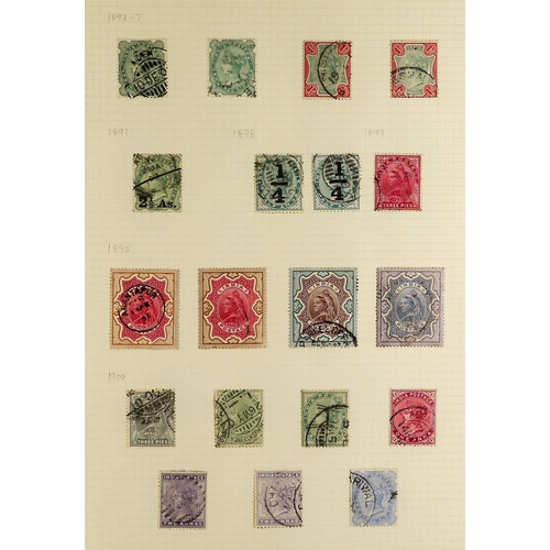 366 - INDIA 1854-1950's OLD COLLECTION IN AN ACME ALBUM with used from 1854 ½a and 1a imperfs, later QV to... 