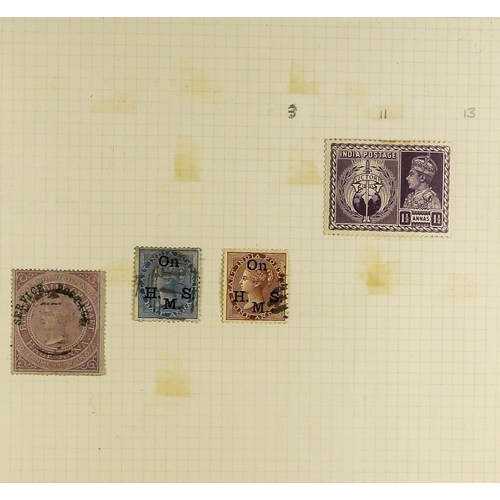 366 - INDIA 1854-1950's OLD COLLECTION IN AN ACME ALBUM with used from 1854 ½a and 1a imperfs, later QV to... 