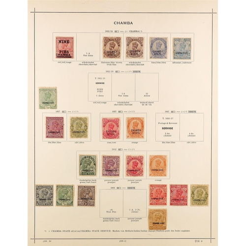 372 - INDIAN CONVENTION STATES 1884-1935 COLLECTION of mint and used (mostly mint), With CHAMBA incl. 1887... 