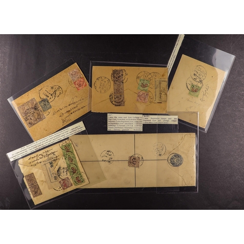 375 - INDIAN FEUDATORY STATES HYDERABAD 1917-49 group of covers, mostly registered (plus a card and a piec... 