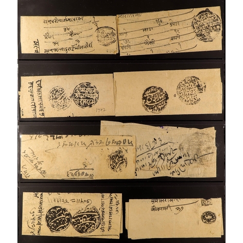 377 - INDIAN FEUDATORY STATES JAIPUR Collection of pre-stamp native manuscript documents / official letter... 