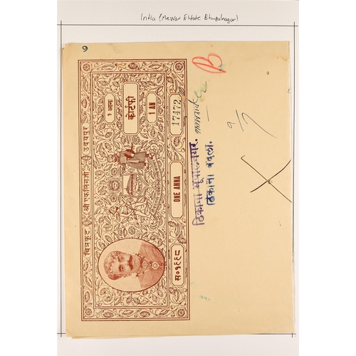 379 - INDIAN FEUDATORY STATES PRINCELY STATES REVENUE STAMPS - OUTSTANDING AND EXTENSIVE COLLECTION IN 10 ... 