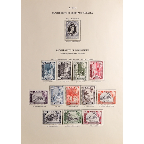 38 - COLLECTIONS & ACCUMULATIONS BRITISH ARABIA 1952-65 a mint collection incl. Aden 1953-57 set with mos... 