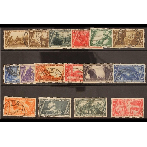 405 - ITALY 1932 Fascist March on Rome (Postage) complete set, Sass S. 65, SG 350/65, cds used. Cat. 800.... 