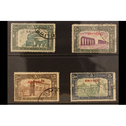 418 - ITALIAN COLONIES ERITREA 1930 Third National Defence set (Sass S. 38, SG 166/69) fine used. Cat. 80... 