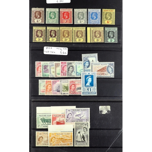 42 - COLLECTIONS & ACCUMULATIONS COMMONWEALTH RANGES ON STOCKCARDS, S.T.C. £925 with Cayman Is, Falklands... 