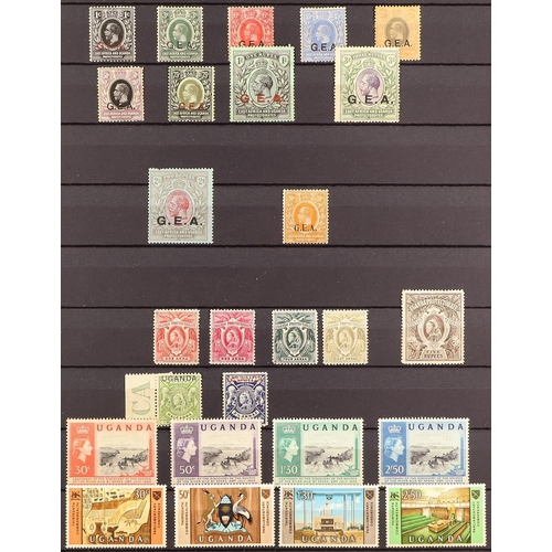 436 - K.U.T. 1890-2000s mint & used ranges in a stock book incl. KENYA & UGANDA KGV mint range or used ran... 