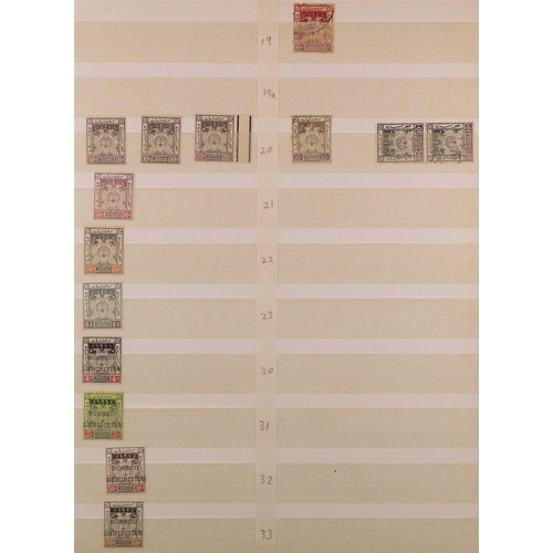 460 - MALAYA STATES KELANTAN 1911-63 mint and used ranges with light duplication, incl. 1911-15 to $5 bloc... 