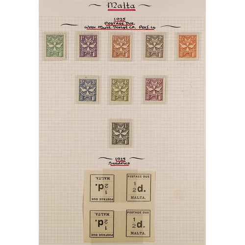 475 - MALTA 1914-35 MINT COLLECTION incl. 1904-14 set to 1s (x7 incl. all listed shades) & 2s6d, 1921-22 s... 