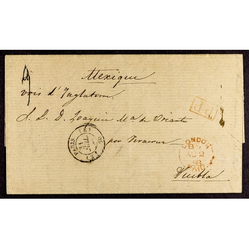 484 - MEXICO INWARD MAIL 1843-76 FROM LONDON, PARIS & USA an interesting group of mainly entire letters, w... 