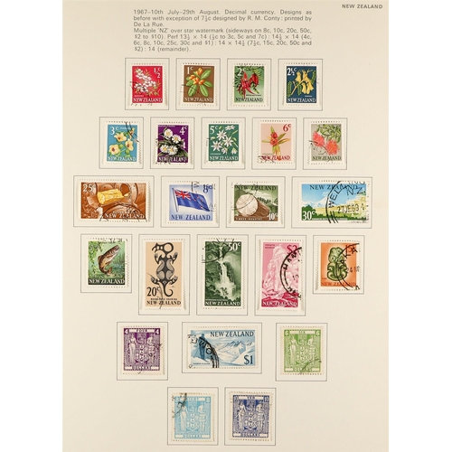 503 - NEW ZEALAND 1860's-1995 MAINLY USED COLLECTION in three Collecta printed albums, some early issues, ... 