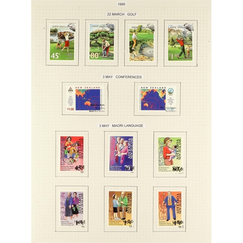 503 - NEW ZEALAND 1860's-1995 MAINLY USED COLLECTION in three Collecta printed albums, some early issues, ... 