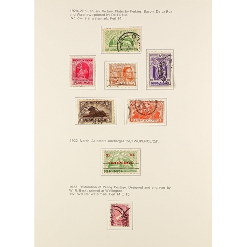 503 - NEW ZEALAND 1860's-1995 MAINLY USED COLLECTION in three Collecta printed albums, some early issues, ... 