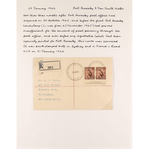 530 - PAPUA NEW GUINEA 1946-53 AUSTRALIA USED IN COVERS COLLECTION a mainly written up collection of comme... 