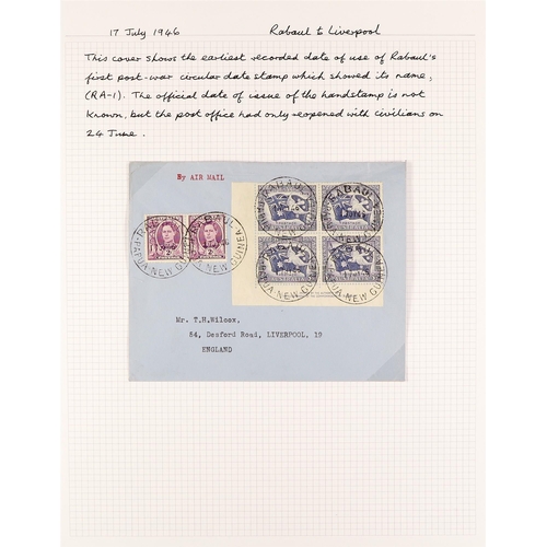 530 - PAPUA NEW GUINEA 1946-53 AUSTRALIA USED IN COVERS COLLECTION a mainly written up collection of comme... 