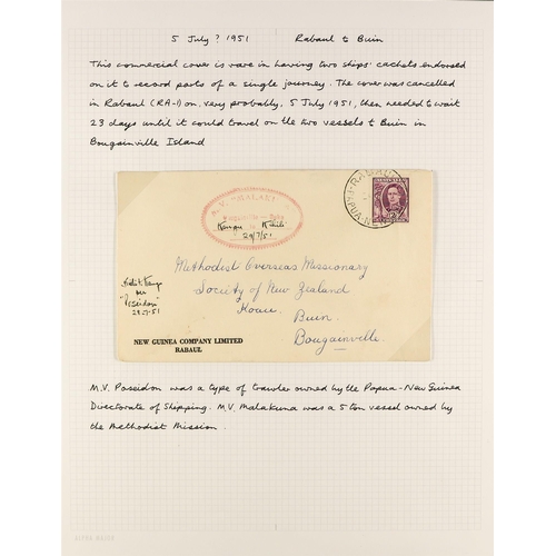 530 - PAPUA NEW GUINEA 1946-53 AUSTRALIA USED IN COVERS COLLECTION a mainly written up collection of comme... 