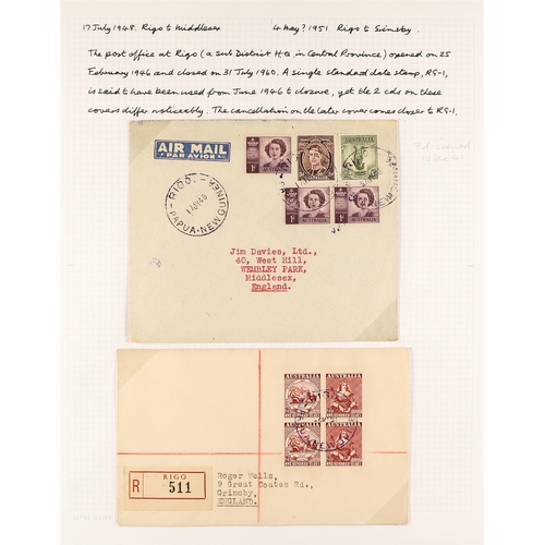 530 - PAPUA NEW GUINEA 1946-53 AUSTRALIA USED IN COVERS COLLECTION a mainly written up collection of comme... 