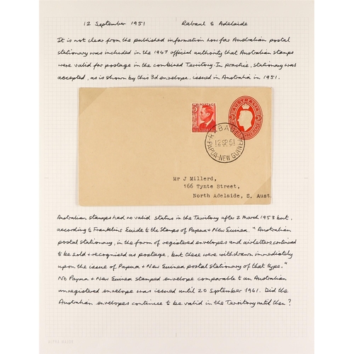 530 - PAPUA NEW GUINEA 1946-53 AUSTRALIA USED IN COVERS COLLECTION a mainly written up collection of comme... 