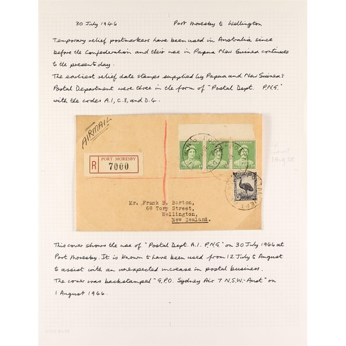 530 - PAPUA NEW GUINEA 1946-53 AUSTRALIA USED IN COVERS COLLECTION a mainly written up collection of comme... 