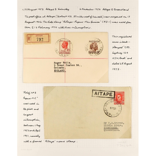 530 - PAPUA NEW GUINEA 1946-53 AUSTRALIA USED IN COVERS COLLECTION a mainly written up collection of comme... 