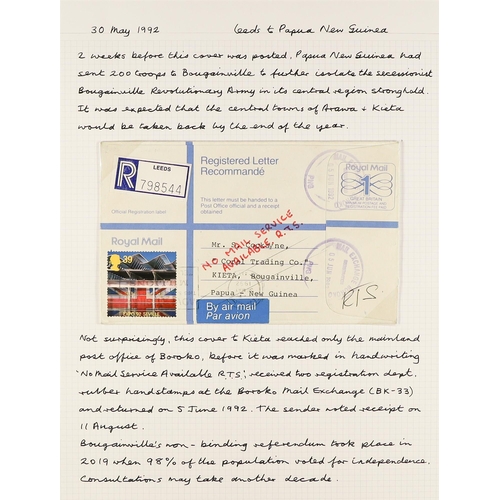 531 - PAPUA NEW GUINEA 1952-2000's VAST POSTAL HISTORY COLLECTION of philatelic and commercial covers and ... 