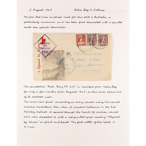 532 - PAPUA NEW GUINEA WW2 AUSTRALIAN FORCES IN PNG a collection of covers, unstamped or bearing Australia... 