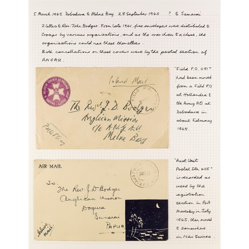 532 - PAPUA NEW GUINEA WW2 AUSTRALIAN FORCES IN PNG a collection of covers, unstamped or bearing Australia... 