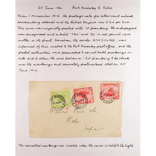 538 - PAPUA 1906-33 LAKATOI ISSUES COVERS & CARDS COLLECTION incl. 1906 postcard from Buna Bay with 1d tie... 