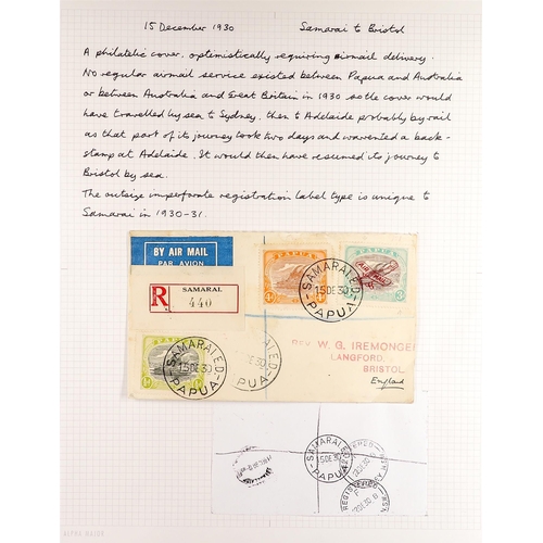 538 - PAPUA 1906-33 LAKATOI ISSUES COVERS & CARDS COLLECTION incl. 1906 postcard from Buna Bay with 1d tie... 